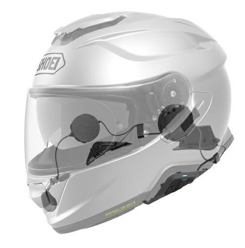 Locations within the helmet for the intercom