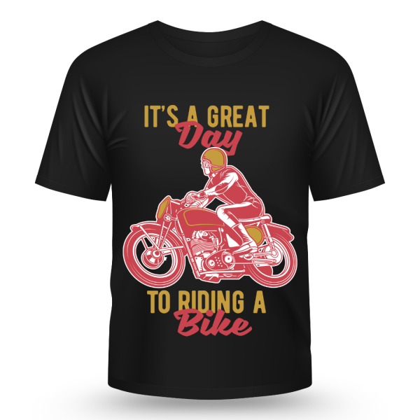 Riding, Great day, Bike, Happy, Good vibes, Graphic tee