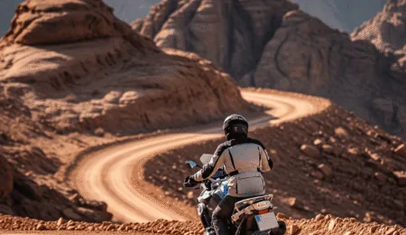 Riding moto in summer in uae