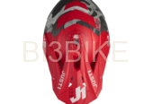 JUST1 J39 Motorcycle Helmet Full Face, Kinetic Camo Grey Red Fluo Orange