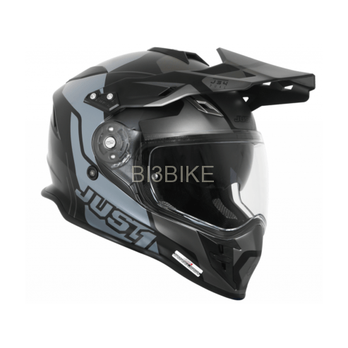 JUST1 J34 Pro Tour Titanium Black Motocross Motorcycle Helmet