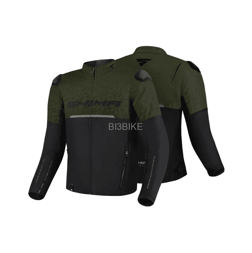 SHIMA Urban Drift Textile Motorcycle Jacket Green & Black